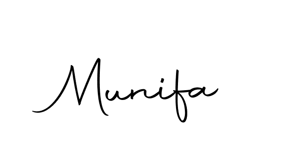 Create a beautiful signature design for name Munifa. With this signature (Autography-DOLnW) fonts, you can make a handwritten signature for free. Munifa signature style 10 images and pictures png