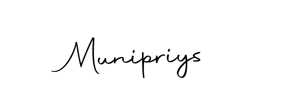 You should practise on your own different ways (Autography-DOLnW) to write your name (Munipriys) in signature. don't let someone else do it for you. Munipriys signature style 10 images and pictures png