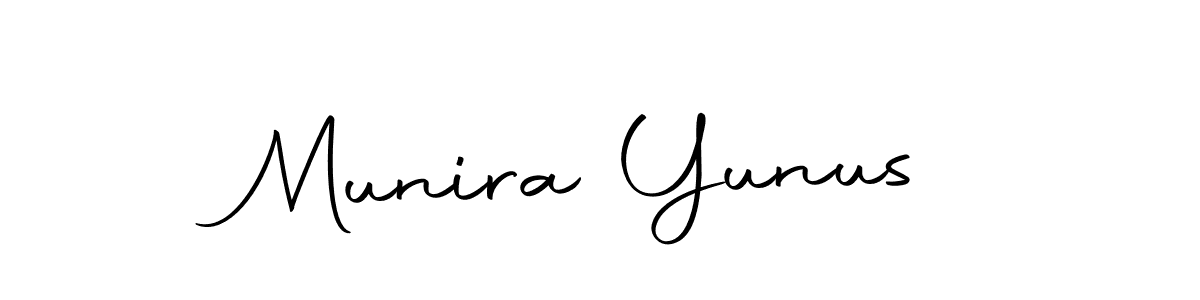 Munira Yunus stylish signature style. Best Handwritten Sign (Autography-DOLnW) for my name. Handwritten Signature Collection Ideas for my name Munira Yunus. Munira Yunus signature style 10 images and pictures png