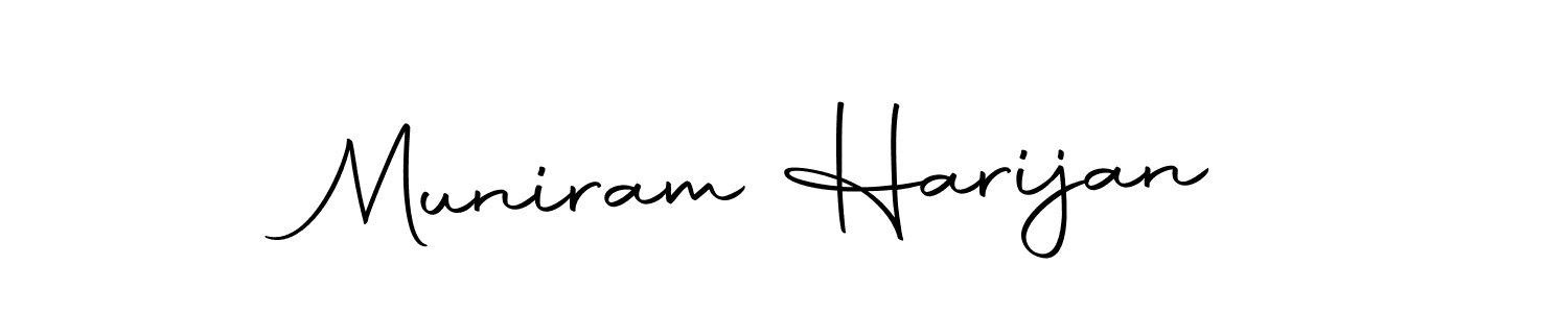 Create a beautiful signature design for name Muniram Harijan. With this signature (Autography-DOLnW) fonts, you can make a handwritten signature for free. Muniram Harijan signature style 10 images and pictures png