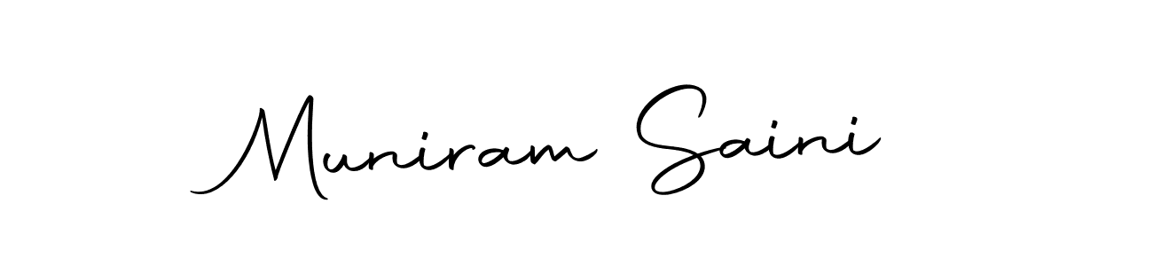 Make a beautiful signature design for name Muniram Saini. With this signature (Autography-DOLnW) style, you can create a handwritten signature for free. Muniram Saini signature style 10 images and pictures png