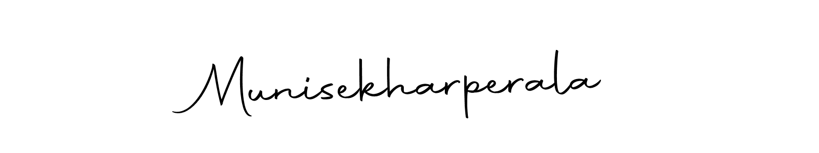 You can use this online signature creator to create a handwritten signature for the name Munisekharperala. This is the best online autograph maker. Munisekharperala signature style 10 images and pictures png