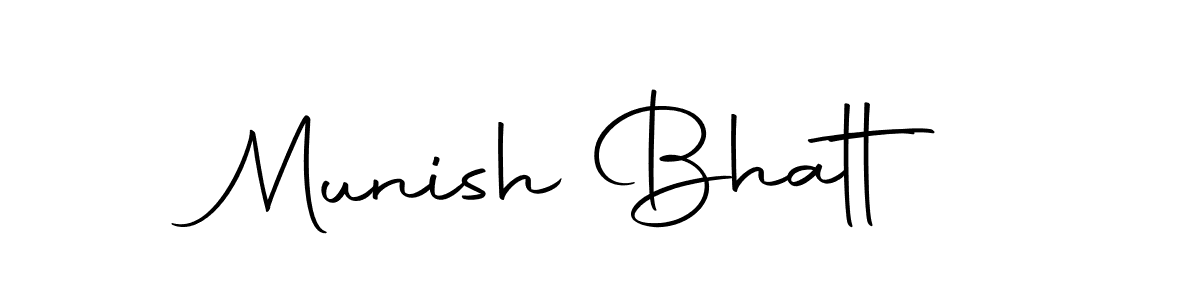 Make a beautiful signature design for name Munish Bhatt. With this signature (Autography-DOLnW) style, you can create a handwritten signature for free. Munish Bhatt signature style 10 images and pictures png