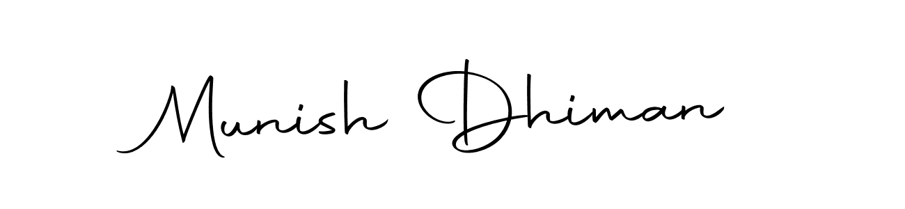 Also we have Munish Dhiman name is the best signature style. Create professional handwritten signature collection using Autography-DOLnW autograph style. Munish Dhiman signature style 10 images and pictures png