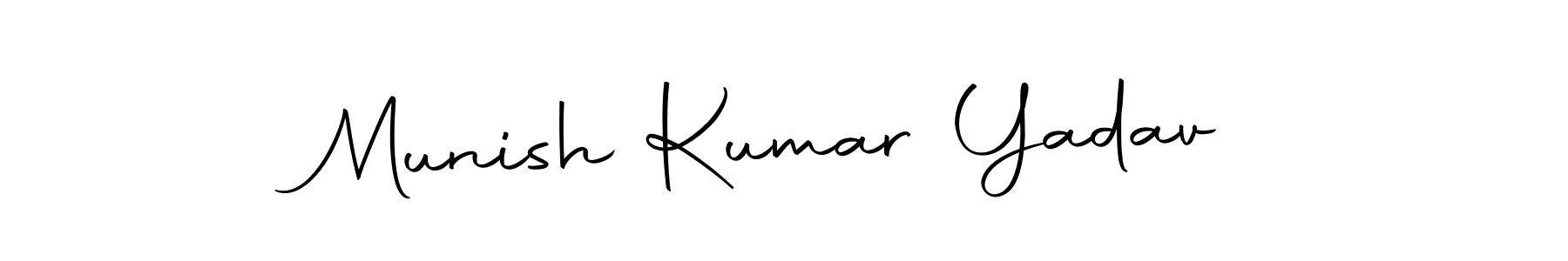 Also we have Munish Kumar Yadav name is the best signature style. Create professional handwritten signature collection using Autography-DOLnW autograph style. Munish Kumar Yadav signature style 10 images and pictures png