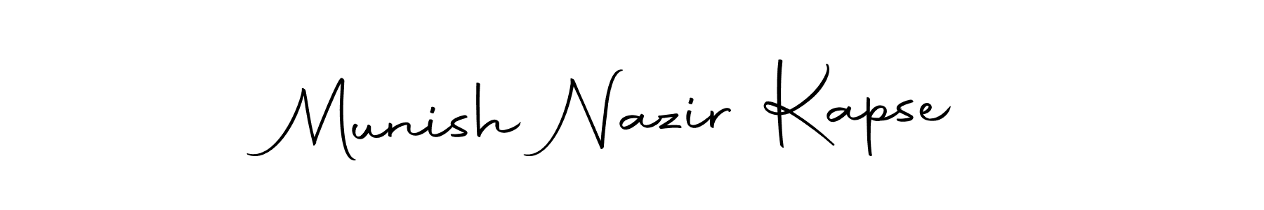 How to make Munish Nazir Kapse name signature. Use Autography-DOLnW style for creating short signs online. This is the latest handwritten sign. Munish Nazir Kapse signature style 10 images and pictures png