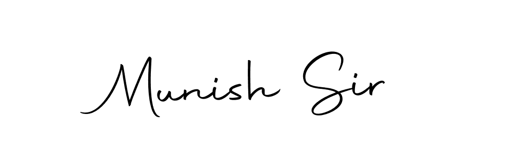 Design your own signature with our free online signature maker. With this signature software, you can create a handwritten (Autography-DOLnW) signature for name Munish Sir. Munish Sir signature style 10 images and pictures png