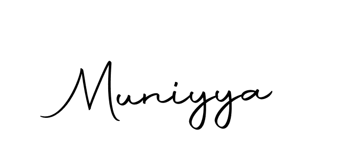 Use a signature maker to create a handwritten signature online. With this signature software, you can design (Autography-DOLnW) your own signature for name Muniyya. Muniyya signature style 10 images and pictures png