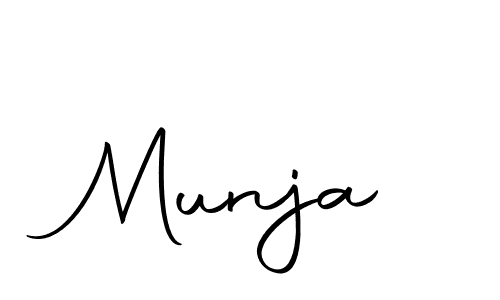 You should practise on your own different ways (Autography-DOLnW) to write your name (Munja) in signature. don't let someone else do it for you. Munja signature style 10 images and pictures png