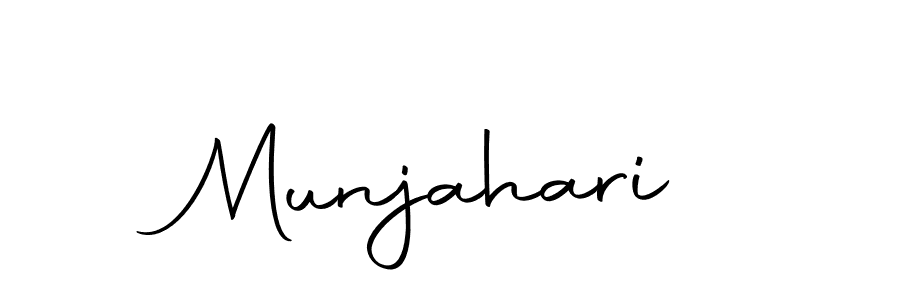 How to make Munjahari signature? Autography-DOLnW is a professional autograph style. Create handwritten signature for Munjahari name. Munjahari signature style 10 images and pictures png