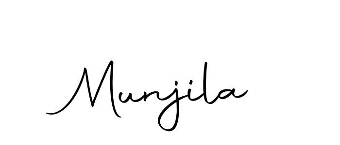 Make a beautiful signature design for name Munjila. With this signature (Autography-DOLnW) style, you can create a handwritten signature for free. Munjila signature style 10 images and pictures png