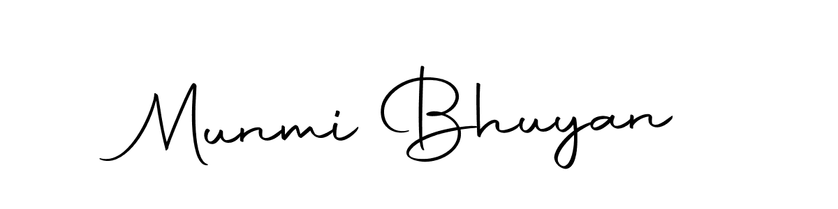 Create a beautiful signature design for name Munmi Bhuyan. With this signature (Autography-DOLnW) fonts, you can make a handwritten signature for free. Munmi Bhuyan signature style 10 images and pictures png