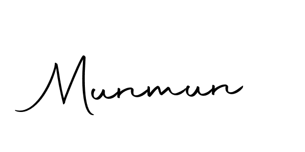 Make a beautiful signature design for name Munmun. With this signature (Autography-DOLnW) style, you can create a handwritten signature for free. Munmun signature style 10 images and pictures png