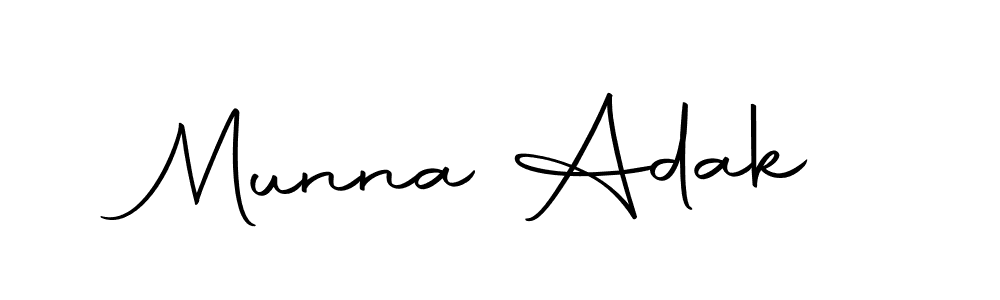 Make a short Munna Adak signature style. Manage your documents anywhere anytime using Autography-DOLnW. Create and add eSignatures, submit forms, share and send files easily. Munna Adak signature style 10 images and pictures png