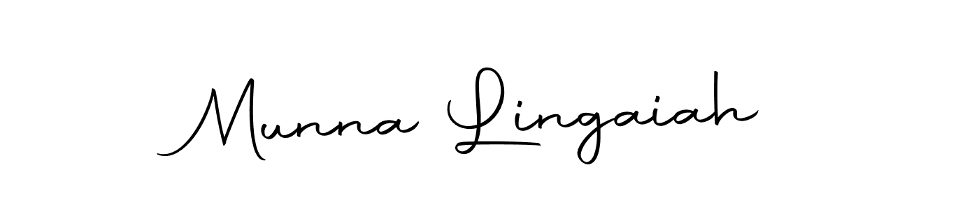 Also we have Munna Lingaiah name is the best signature style. Create professional handwritten signature collection using Autography-DOLnW autograph style. Munna Lingaiah signature style 10 images and pictures png