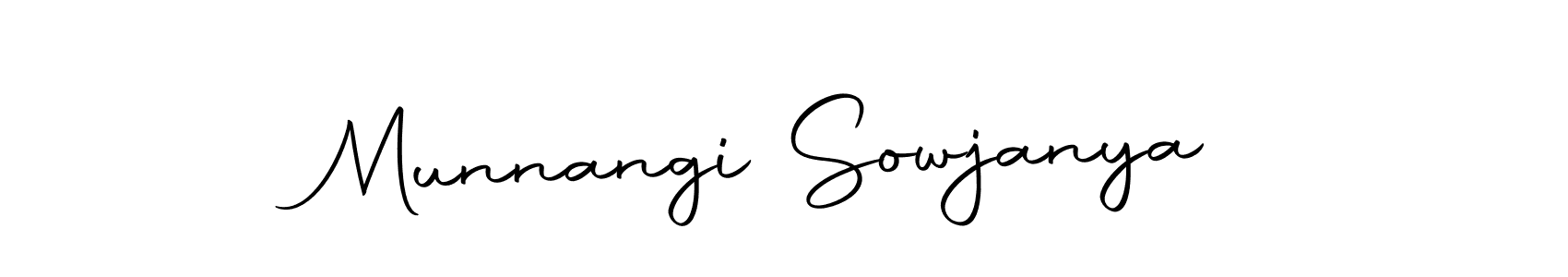 Also we have Munnangi Sowjanya name is the best signature style. Create professional handwritten signature collection using Autography-DOLnW autograph style. Munnangi Sowjanya signature style 10 images and pictures png