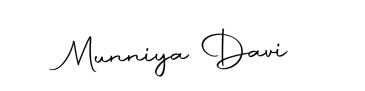 Create a beautiful signature design for name Munniya Davi. With this signature (Autography-DOLnW) fonts, you can make a handwritten signature for free. Munniya Davi signature style 10 images and pictures png