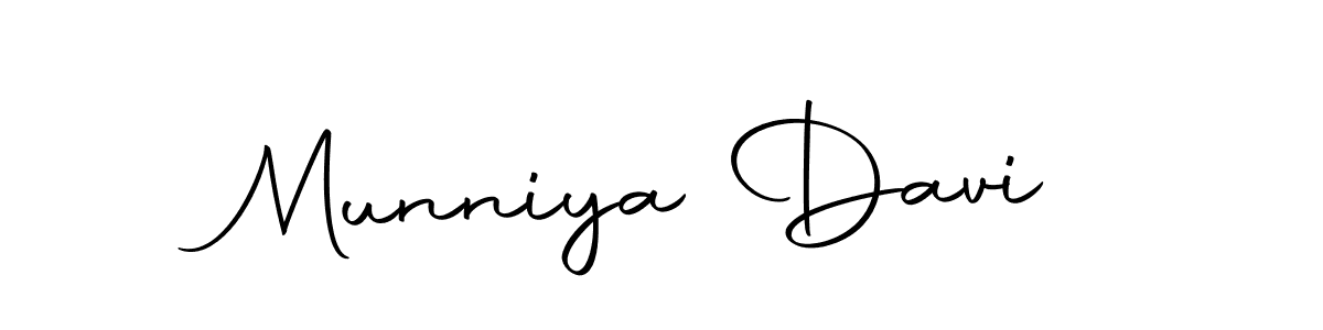 Create a beautiful signature design for name Munniya Davi. With this signature (Autography-DOLnW) fonts, you can make a handwritten signature for free. Munniya Davi signature style 10 images and pictures png