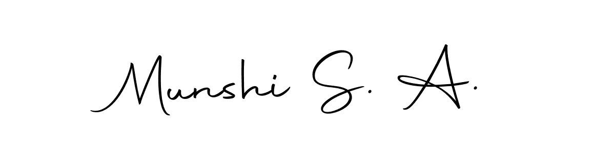 How to make Munshi S. A. name signature. Use Autography-DOLnW style for creating short signs online. This is the latest handwritten sign. Munshi S. A. signature style 10 images and pictures png