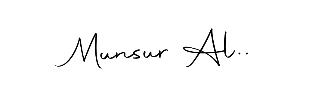 How to make Munsur Al.. name signature. Use Autography-DOLnW style for creating short signs online. This is the latest handwritten sign. Munsur Al.. signature style 10 images and pictures png