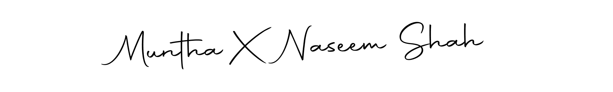 Design your own signature with our free online signature maker. With this signature software, you can create a handwritten (Autography-DOLnW) signature for name Muntha X Naseem Shah. Muntha X Naseem Shah signature style 10 images and pictures png