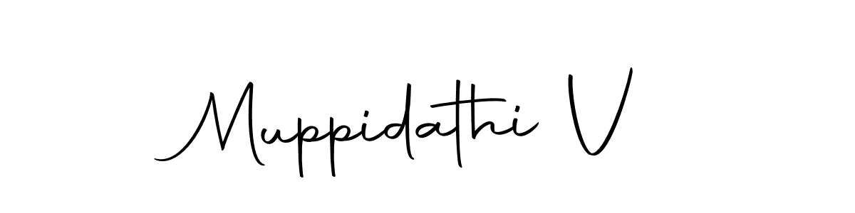 Muppidathi V stylish signature style. Best Handwritten Sign (Autography-DOLnW) for my name. Handwritten Signature Collection Ideas for my name Muppidathi V. Muppidathi V signature style 10 images and pictures png