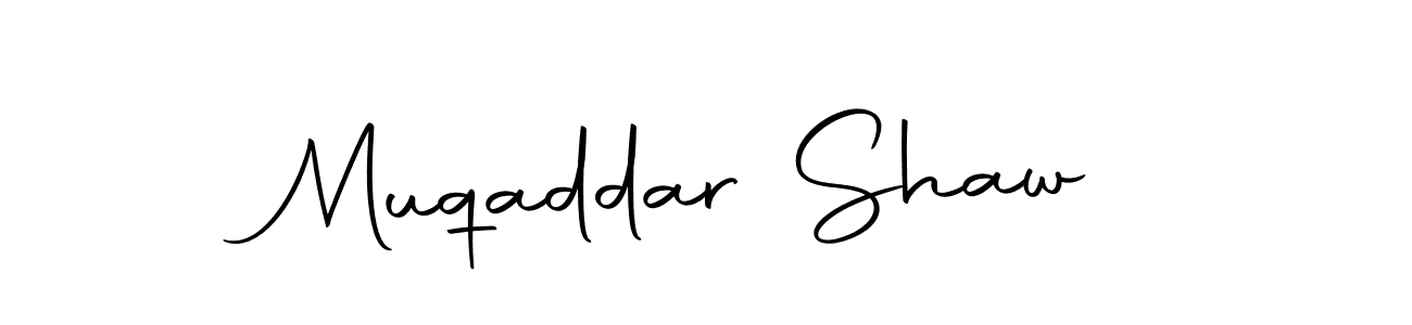 Use a signature maker to create a handwritten signature online. With this signature software, you can design (Autography-DOLnW) your own signature for name Muqaddar Shaw. Muqaddar Shaw signature style 10 images and pictures png