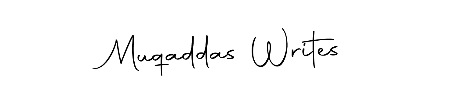 This is the best signature style for the Muqaddas Writes name. Also you like these signature font (Autography-DOLnW). Mix name signature. Muqaddas Writes signature style 10 images and pictures png