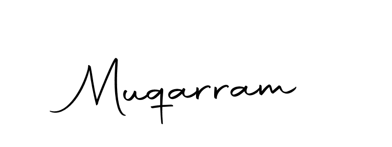 Use a signature maker to create a handwritten signature online. With this signature software, you can design (Autography-DOLnW) your own signature for name Muqarram. Muqarram signature style 10 images and pictures png