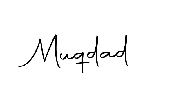 Muqdad stylish signature style. Best Handwritten Sign (Autography-DOLnW) for my name. Handwritten Signature Collection Ideas for my name Muqdad. Muqdad signature style 10 images and pictures png