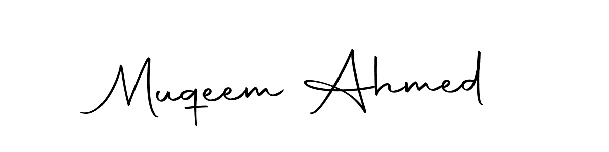 Create a beautiful signature design for name Muqeem Ahmed. With this signature (Autography-DOLnW) fonts, you can make a handwritten signature for free. Muqeem Ahmed signature style 10 images and pictures png