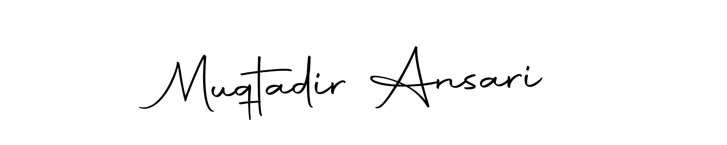 Make a beautiful signature design for name Muqtadir Ansari. With this signature (Autography-DOLnW) style, you can create a handwritten signature for free. Muqtadir Ansari signature style 10 images and pictures png