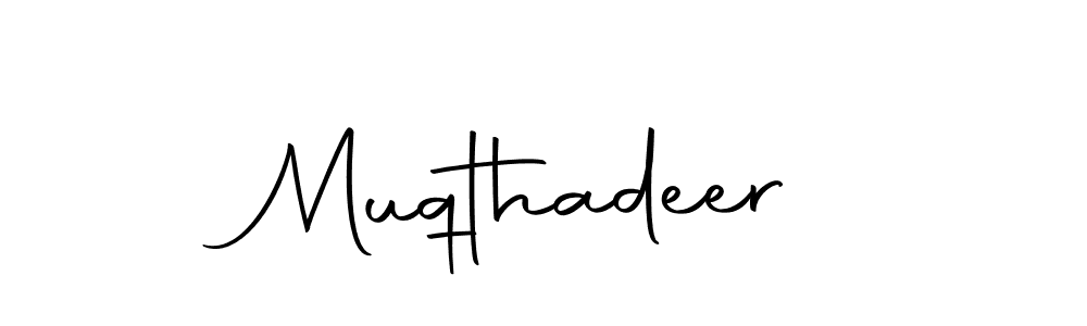 Design your own signature with our free online signature maker. With this signature software, you can create a handwritten (Autography-DOLnW) signature for name Muqthadeer. Muqthadeer signature style 10 images and pictures png