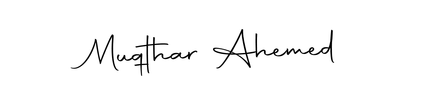 Also we have Muqthar Ahemed name is the best signature style. Create professional handwritten signature collection using Autography-DOLnW autograph style. Muqthar Ahemed signature style 10 images and pictures png