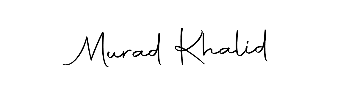 Use a signature maker to create a handwritten signature online. With this signature software, you can design (Autography-DOLnW) your own signature for name Murad Khalid. Murad Khalid signature style 10 images and pictures png