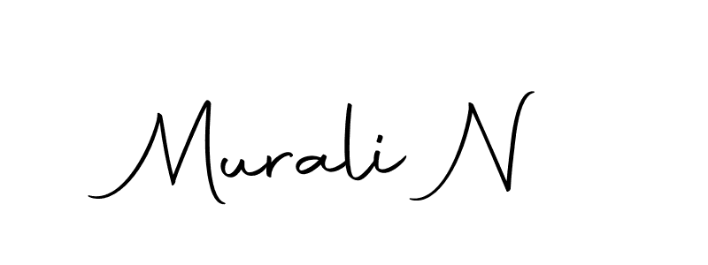 Create a beautiful signature design for name Murali N. With this signature (Autography-DOLnW) fonts, you can make a handwritten signature for free. Murali N signature style 10 images and pictures png