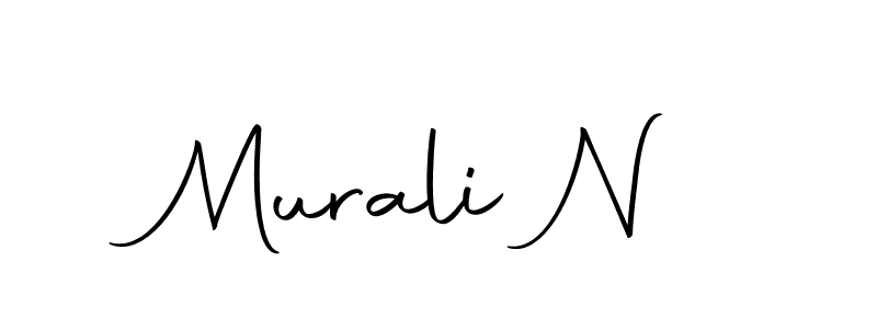 Design your own signature with our free online signature maker. With this signature software, you can create a handwritten (Autography-DOLnW) signature for name Murali N. Murali N signature style 10 images and pictures png