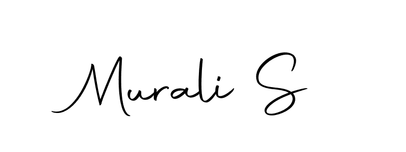 Use a signature maker to create a handwritten signature online. With this signature software, you can design (Autography-DOLnW) your own signature for name Murali S. Murali S signature style 10 images and pictures png