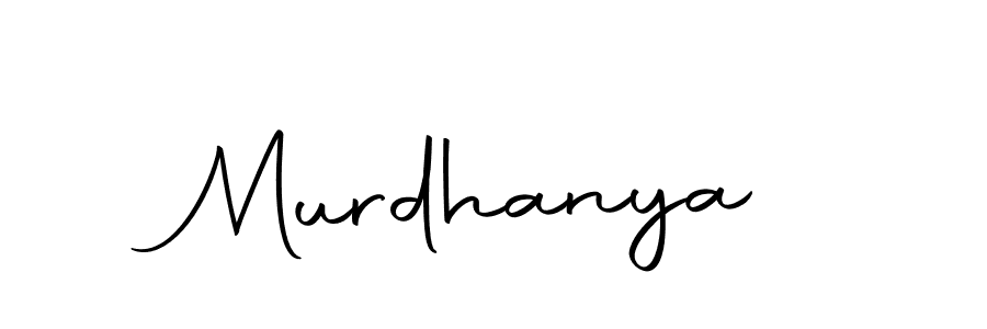 Design your own signature with our free online signature maker. With this signature software, you can create a handwritten (Autography-DOLnW) signature for name Murdhanya. Murdhanya signature style 10 images and pictures png