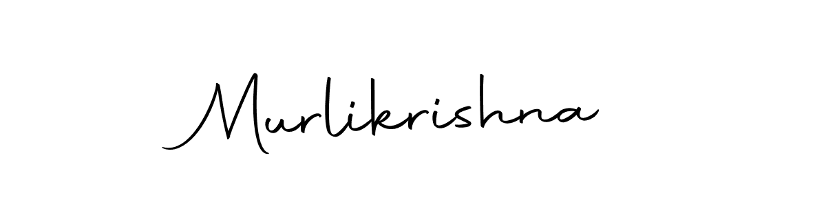 Design your own signature with our free online signature maker. With this signature software, you can create a handwritten (Autography-DOLnW) signature for name Murlikrishna. Murlikrishna signature style 10 images and pictures png