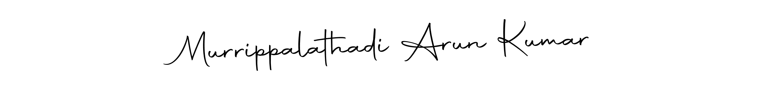 This is the best signature style for the Murrippalathadi Arun Kumar name. Also you like these signature font (Autography-DOLnW). Mix name signature. Murrippalathadi Arun Kumar signature style 10 images and pictures png