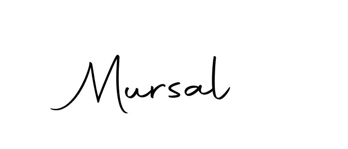 How to make Mursal  name signature. Use Autography-DOLnW style for creating short signs online. This is the latest handwritten sign. Mursal  signature style 10 images and pictures png
