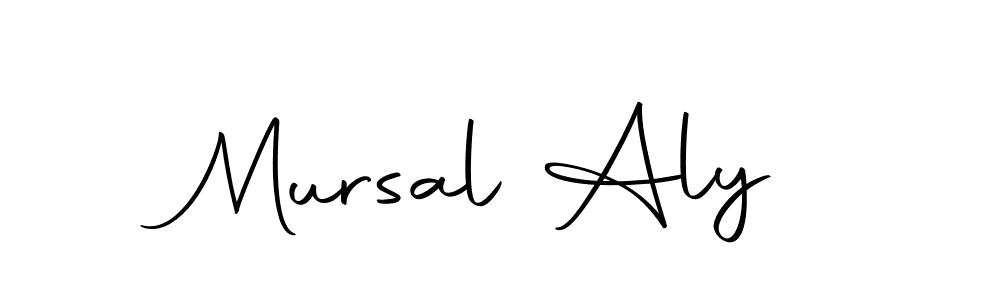 This is the best signature style for the Mursal Aly name. Also you like these signature font (Autography-DOLnW). Mix name signature. Mursal Aly signature style 10 images and pictures png