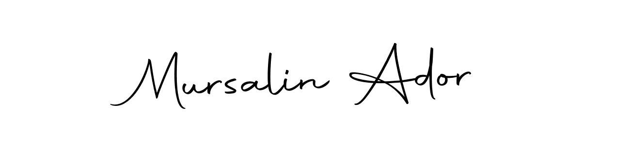 Create a beautiful signature design for name Mursalin Ador. With this signature (Autography-DOLnW) fonts, you can make a handwritten signature for free. Mursalin Ador signature style 10 images and pictures png