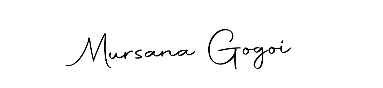 Make a beautiful signature design for name Mursana Gogoi. With this signature (Autography-DOLnW) style, you can create a handwritten signature for free. Mursana Gogoi signature style 10 images and pictures png