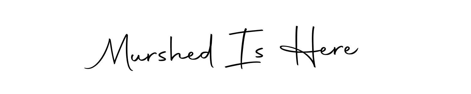 Similarly Autography-DOLnW is the best handwritten signature design. Signature creator online .You can use it as an online autograph creator for name Murshed Is Here. Murshed Is Here signature style 10 images and pictures png