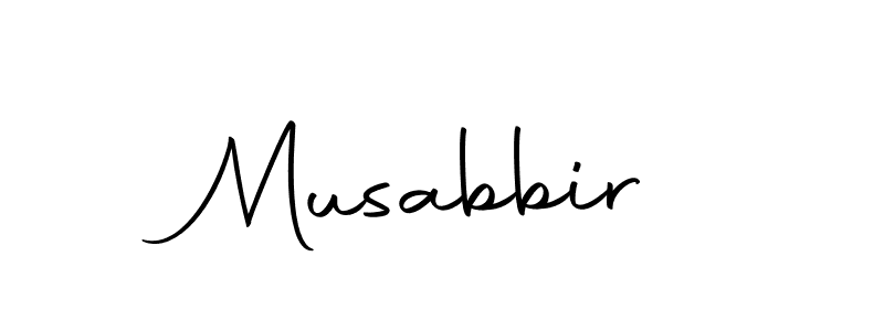 Design your own signature with our free online signature maker. With this signature software, you can create a handwritten (Autography-DOLnW) signature for name Musabbir. Musabbir signature style 10 images and pictures png