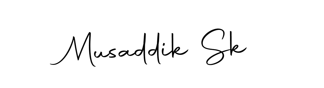 Create a beautiful signature design for name Musaddik Sk. With this signature (Autography-DOLnW) fonts, you can make a handwritten signature for free. Musaddik Sk signature style 10 images and pictures png