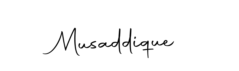 Musaddique stylish signature style. Best Handwritten Sign (Autography-DOLnW) for my name. Handwritten Signature Collection Ideas for my name Musaddique. Musaddique signature style 10 images and pictures png