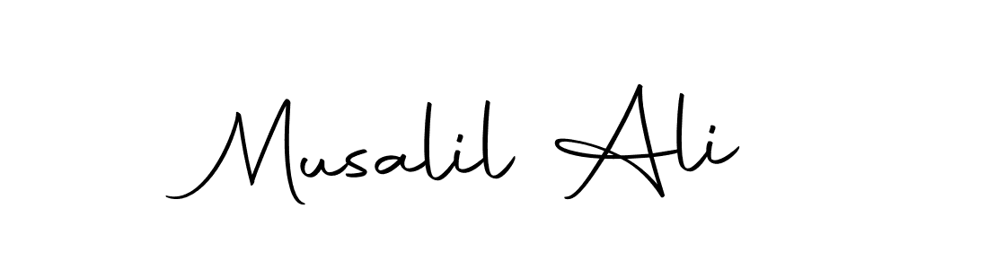 The best way (Autography-DOLnW) to make a short signature is to pick only two or three words in your name. The name Musalil Ali include a total of six letters. For converting this name. Musalil Ali signature style 10 images and pictures png